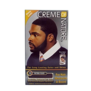 CREME OF NATURE MEN HAIR DYE FOR HAIR, MOUSTACHE AND BEARD NATURAL BLACK