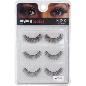 Lashes Faux Cils Réutilisable 3 Paires Faux Cils 3D En Naturel Wy-57)