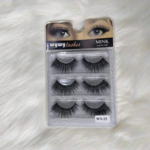 WYWY lashes Faux Cils Réutilisable 3 Paires Faux Cils 3D en naturel WY25